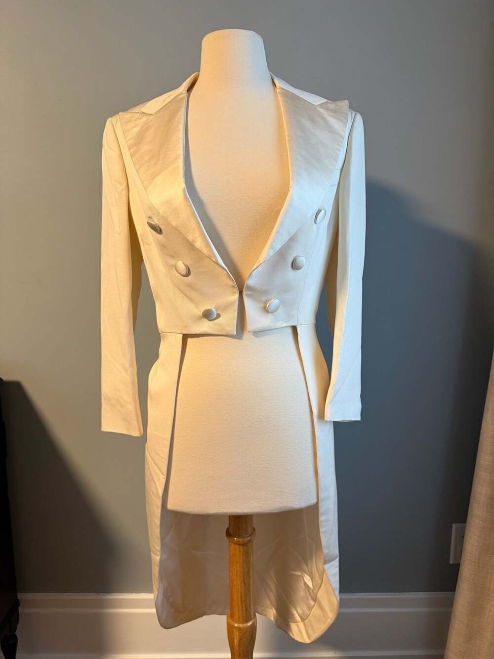 Ralph Lauren Collection 100% Silk Double-Breasted Tailcoat Jacket